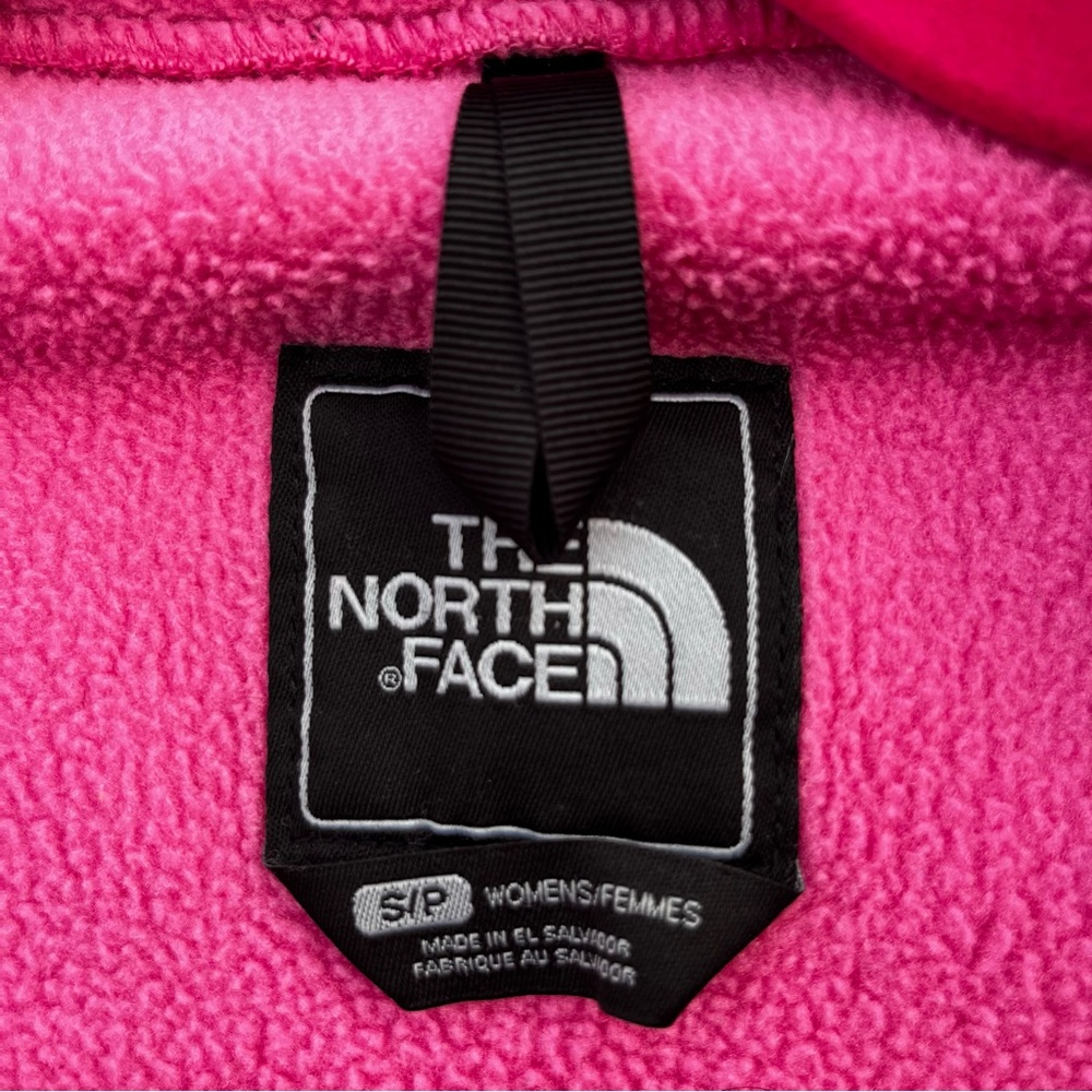 The North Face Fleece Zipper Jacket in Pink & Black - Size Small - Picture 6 of 7